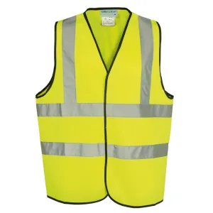 Yellow High Visibility 120 GSM knitted EN471 Certified Waistcoat